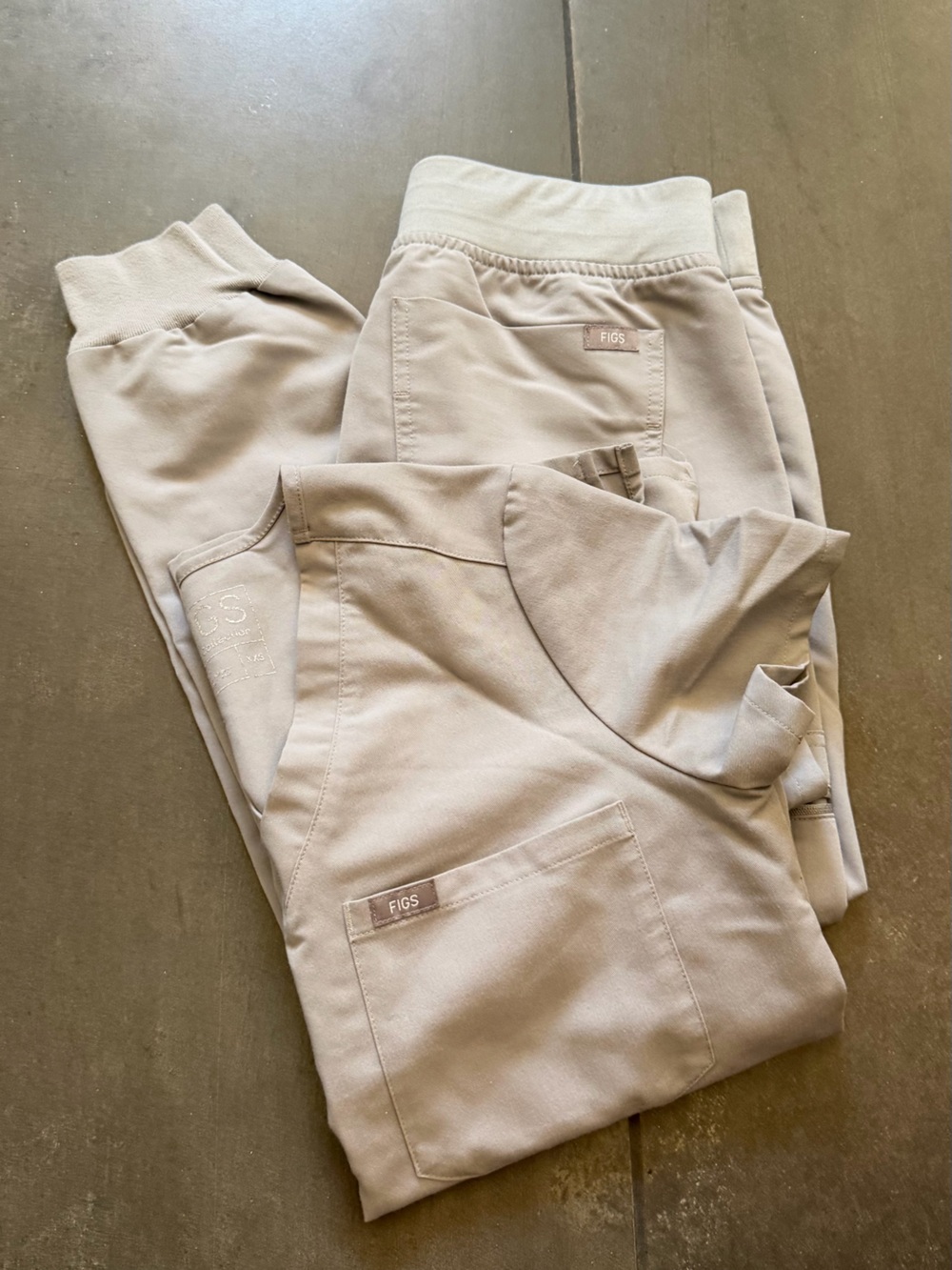 Figs Light Grey scrub set